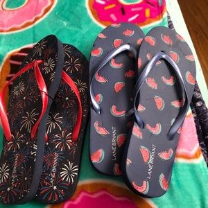 NWT Lane Bryant flip flop size 12